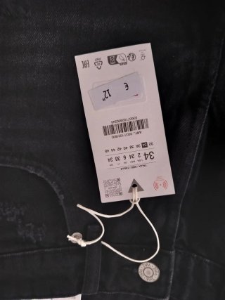 Pantalón corto vaquero negro Zara
