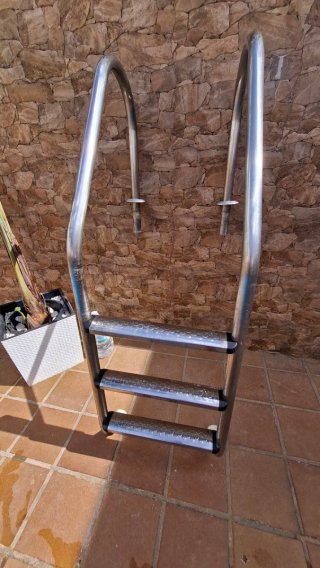 Escalera Piscina Acero Inoxidable 3 Peldaños