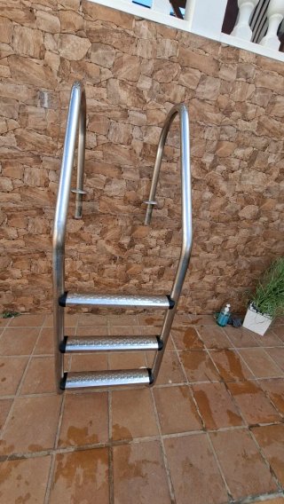 Escalera Piscina Acero Inoxidable 3 Peldaños