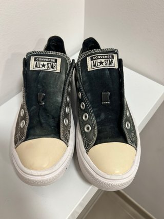 Converse tejanas plataforma negras