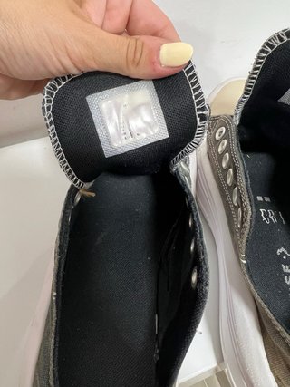 Converse tejanas plataforma negras