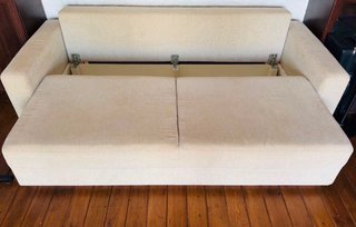 Sofá Cama Beige con Arcón