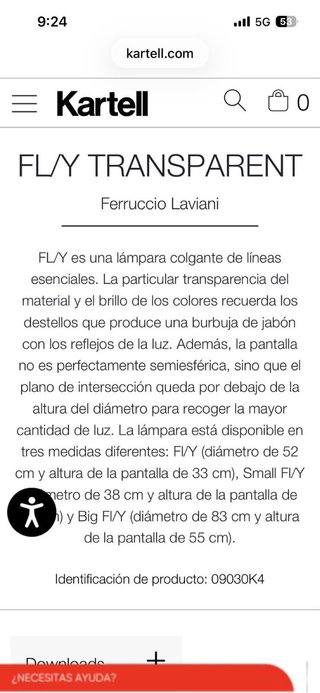 Lampada a sospensione Kartell arancione