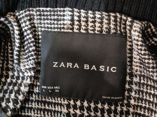 Chaqueta - Zara Basic - Pata de Gallo - Talla L