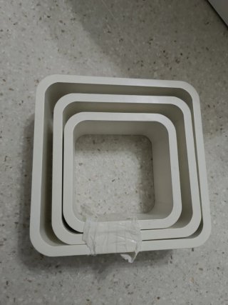 Set di 3 Scaffali Cubo Bianchi