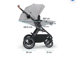 Carrito Bebé Kinderkraft Gris + Sillita coche