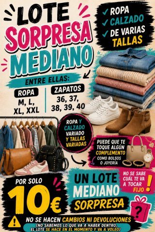 Lote sorpresa mediano ropa y calzado