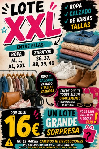 Lote sorpresa grande ropa y calzado