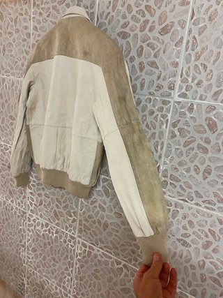 Giacca bomber in vera pelle leggera vintage