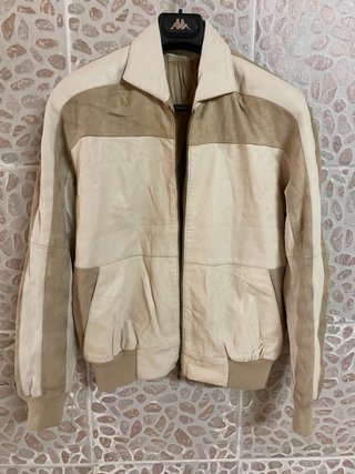 Giacca bomber in vera pelle leggera vintage
