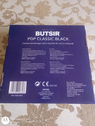 Butsir Pop Classic Black Cocina Gas