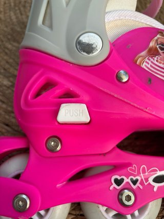 Patines en línea Barbie rosas