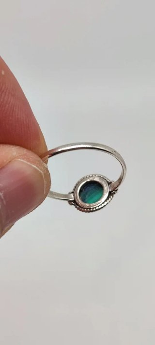 Anillo de Plata y Malaquita.