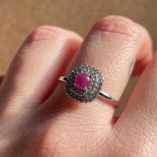 Anello Argento con Rubino Grezzo