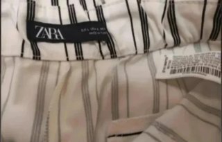 Pantalón corto Zara T. L Rayas