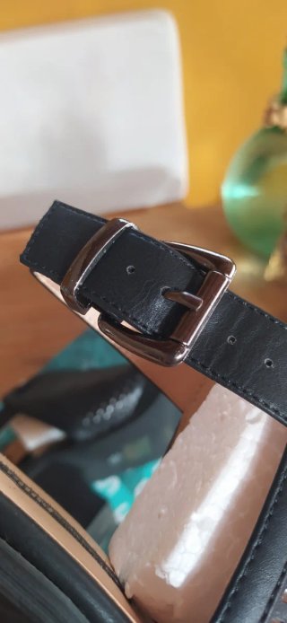 Sandalias Mustang Tacón Negro