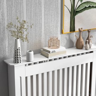 Cubreradiador de madera blanco cubierta radiador