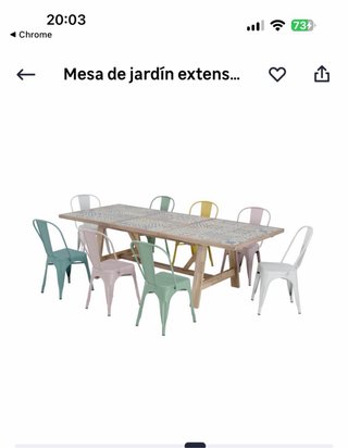 Tavolo da giardino in acacia con ceramica