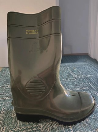 Botas de agua verdes.