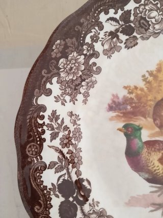 2 Platos antiguos decorativos faisanes