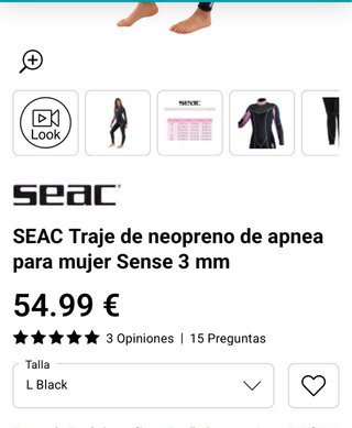 Traje neopreno SEAC+AletasMARES