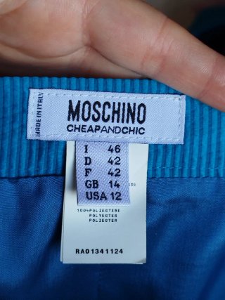 Completo Moschino Blu Elettrico