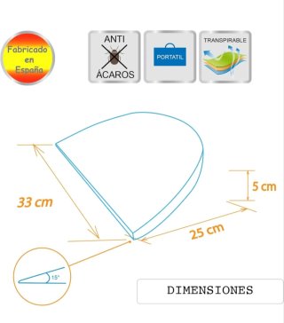 Cojín Antirreflujo Bebé Pekitas 33x25cm