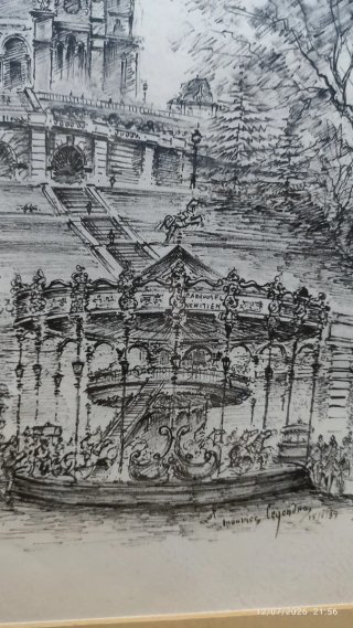 Disegno b/n dell'artista francese J. Chardon
