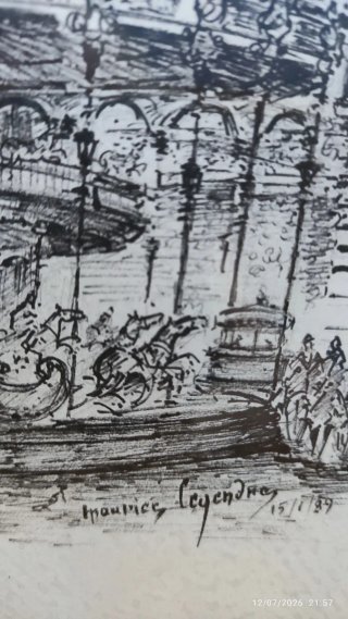 Disegno b/n dell'artista francese J. Chardon