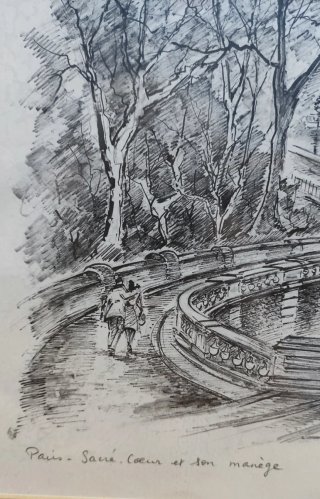 Disegno b/n dell'artista francese J. Chardon