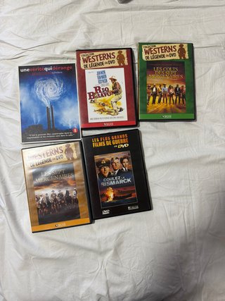 Lote 5 DVD Film Western e di Guerra (Francese)