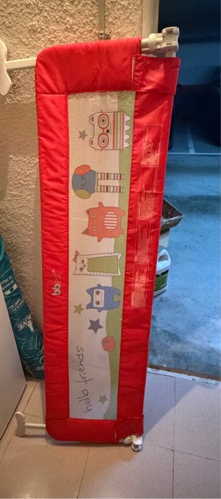 Barrera de Cama Infantil Roja