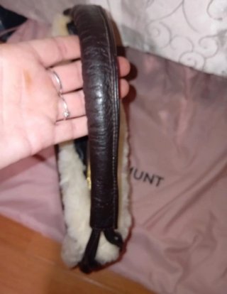 Borsa Fendi in pelle e montone marrone e crema