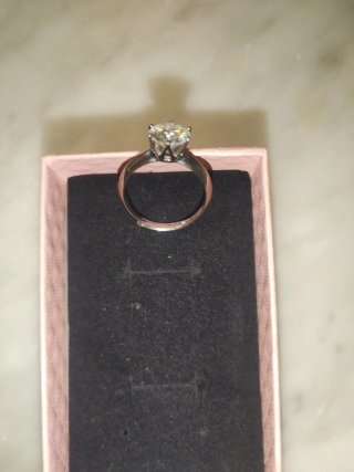 Anillo Moissanita 2 ct Plata 925