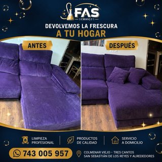 Limpieza de sofás, sillones y sillas desde 45€