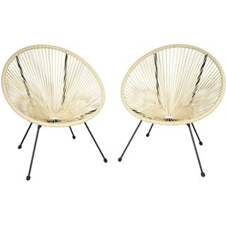 Set di 2 sedie Santana retro in stile Acapulco · Metallo
