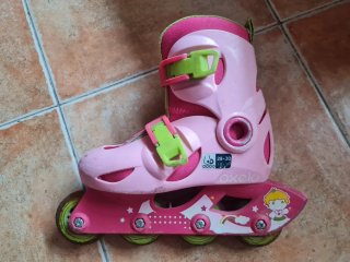 Patines Oxelo rosas talla ajustable 28-30