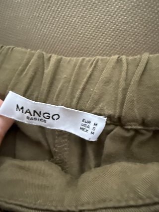 Pantalón fluido Zara Talla 38 Verde Oliva