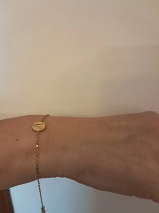 Conjunto colgante, pulsera y pendientes inicial A