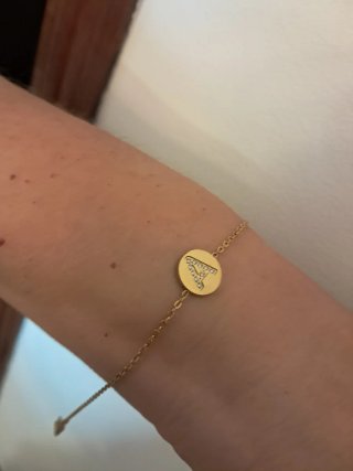 Conjunto colgante, pulsera y pendientes inicial A