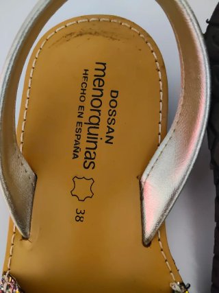 Sandalias Menorquinas Dossan Purpurina Talla 38