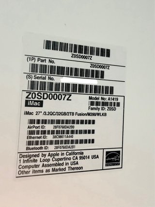 Apple iMac 27 Retina 5K 32 GB RAM-2TB