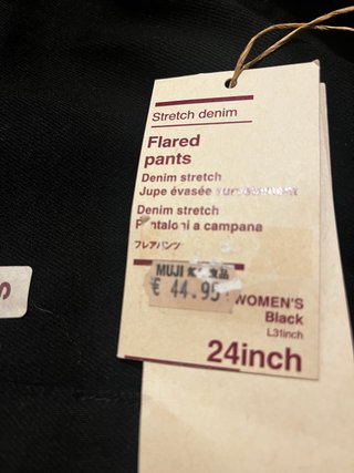 Pantalón MUJI negro mujer a estrenar