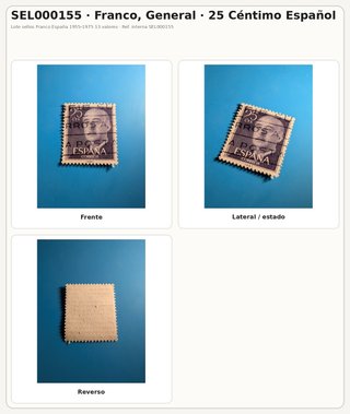 Lote sellos Franco 1955-1975 13 valores