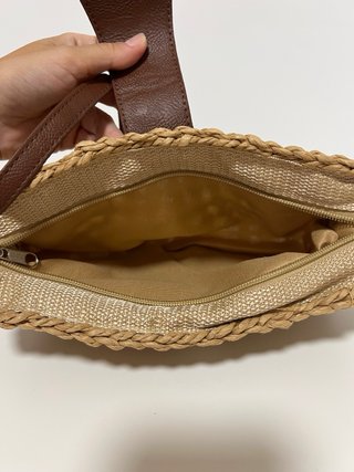 Bolso de esparto marrón