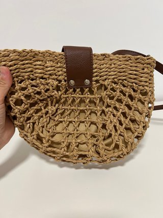 Bolso de esparto marrón