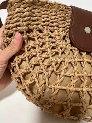 Bolso de esparto marrón