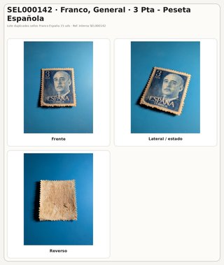 Lote sellos Franco duplicados España 15 uds