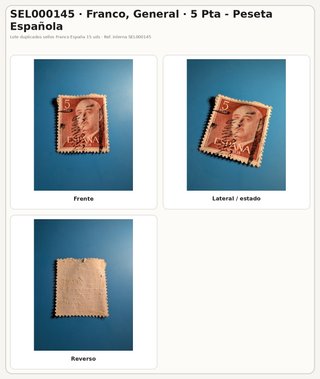 Lote sellos Franco duplicados España 15 uds
