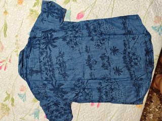 Camisa Denim Estampada Hombre Talla S